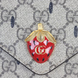 Gucci Dionysus GG Supreme Strawberry Mini Chain Wallet