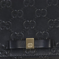 Gucci Guccissima Bow Wallet on Chain