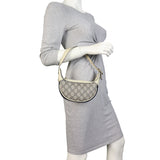 Gucci Ophidia GG Supreme Mini Crescent Shoulder Bag