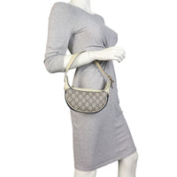 Gucci Ophidia GG Supreme Mini Crescent Shoulder Bag