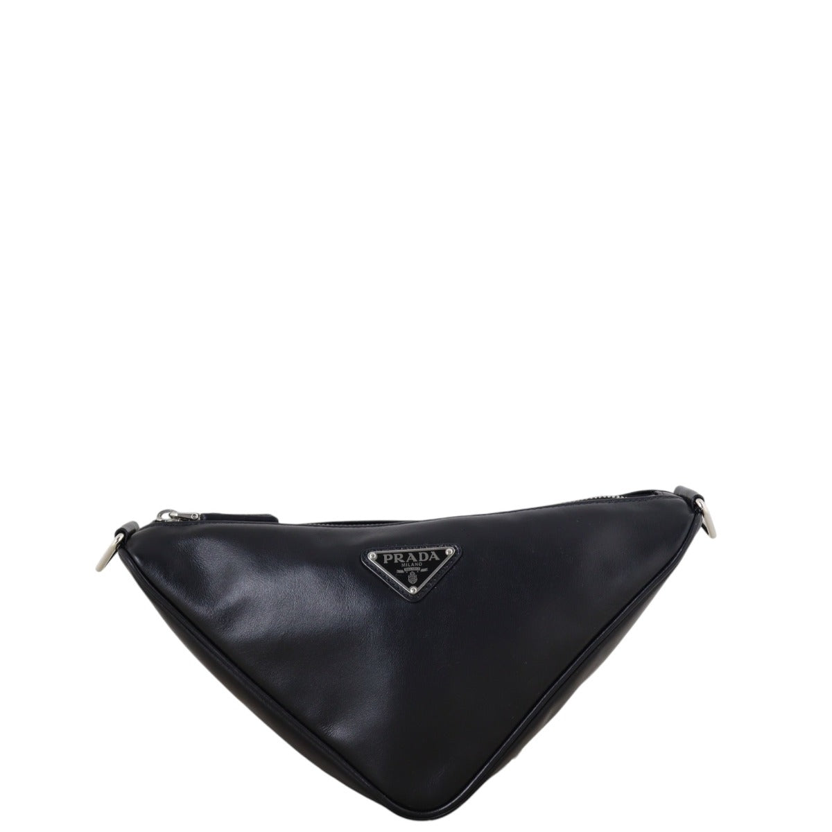 Prada Logo Triangle Leather Shoulder Bag – Luxe.It.Fwd