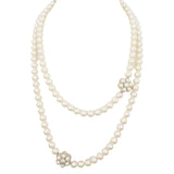Chanel Pearl Flower Long Necklace