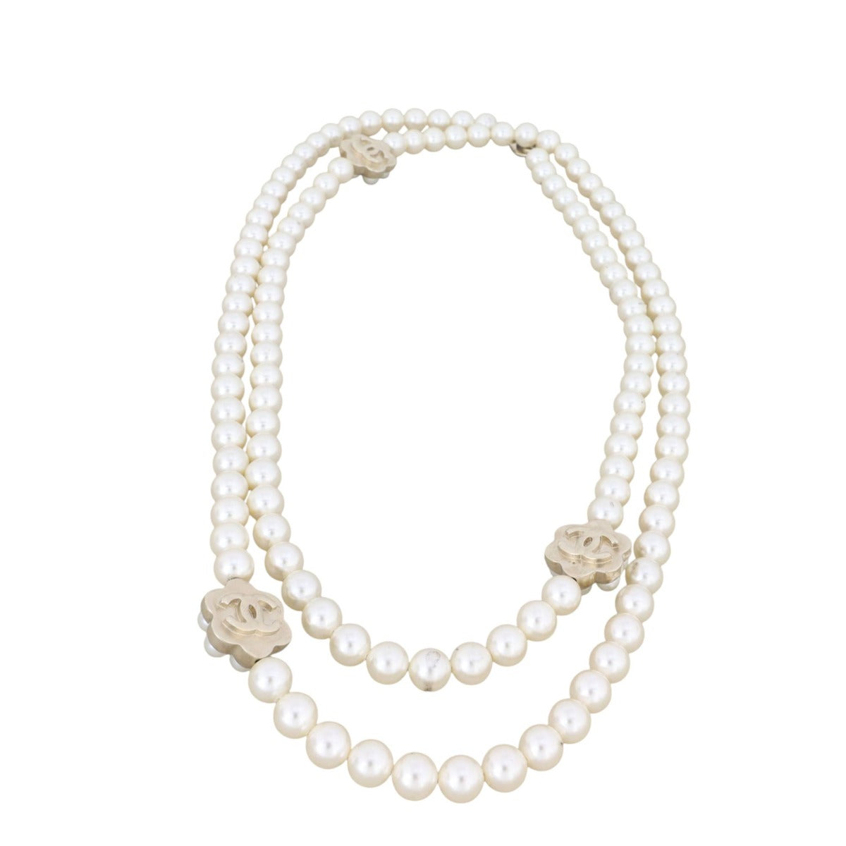 Chanel Pearl Flower Long Necklace
