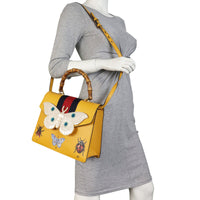 Gucci Bamboo Web Falena Moth Top Handle Bag