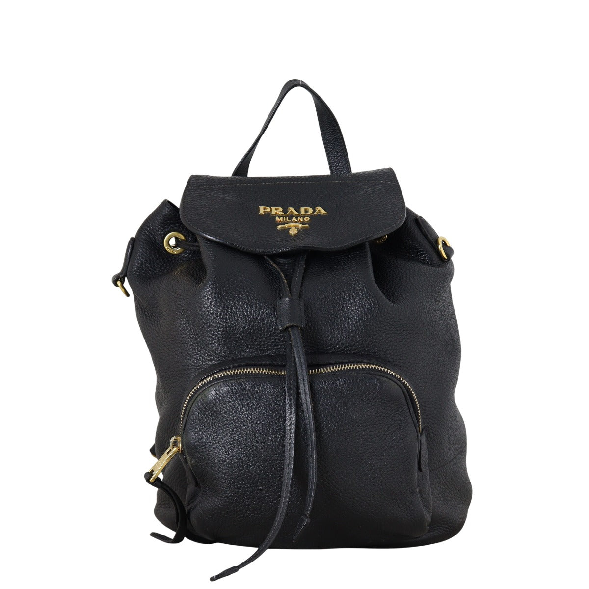 Prada Leather Drawstring Backpack