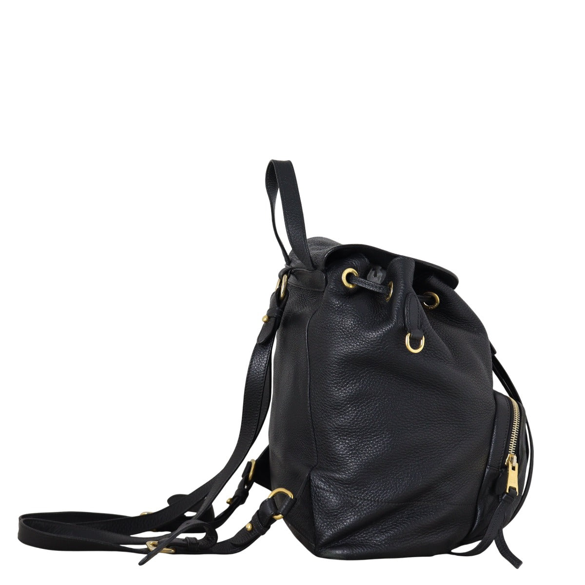 Prada Leather Drawstring Backpack