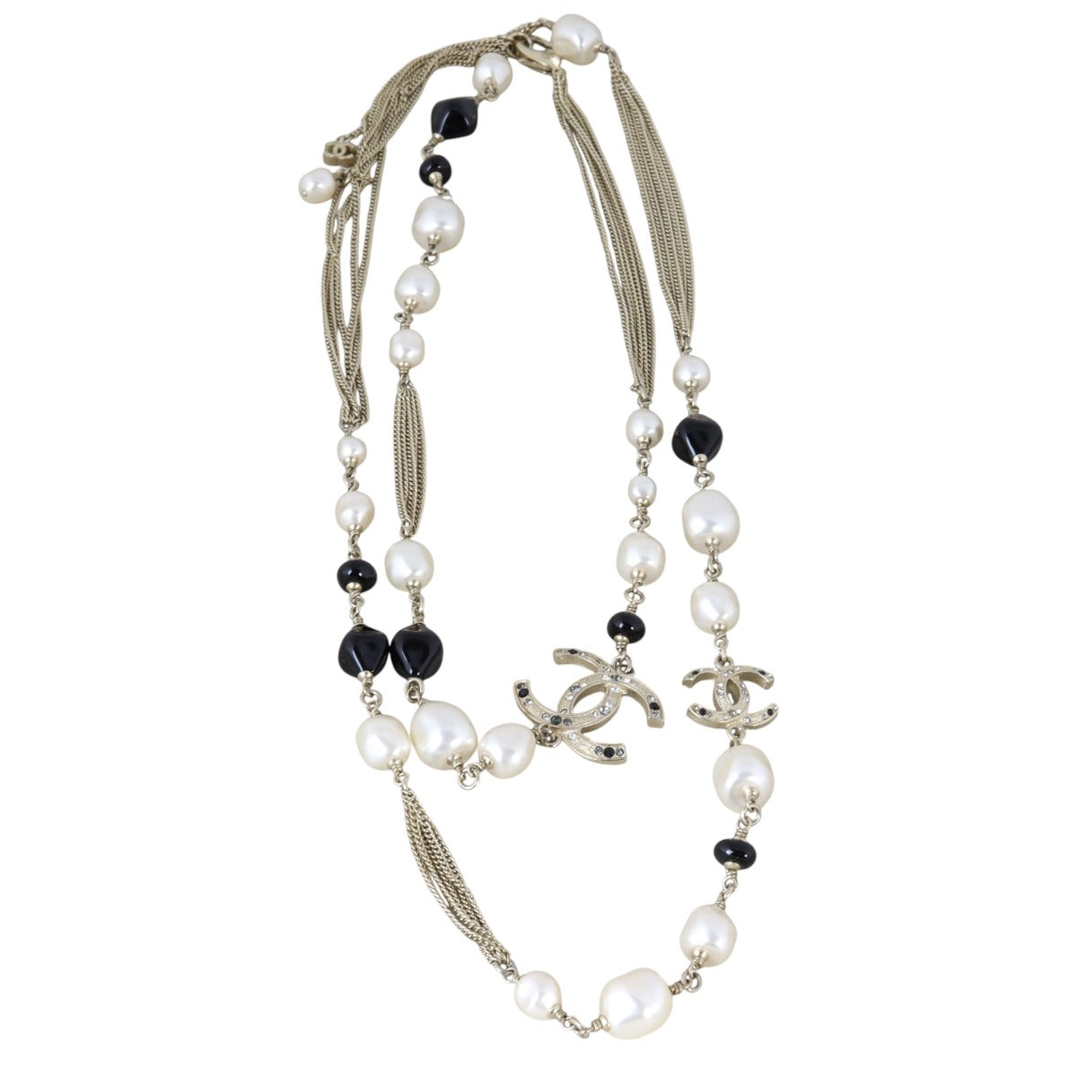 Chanel CC Pearl and Bead Long Necklace