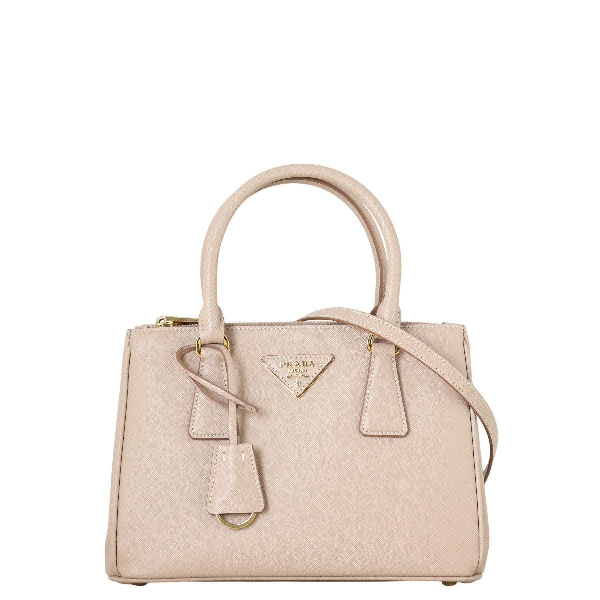 Prada Saffiano Lux Galleria Double Zip Tote Mini