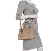 Prada Saffiano Lux Galleria Double Zip Tote Mini