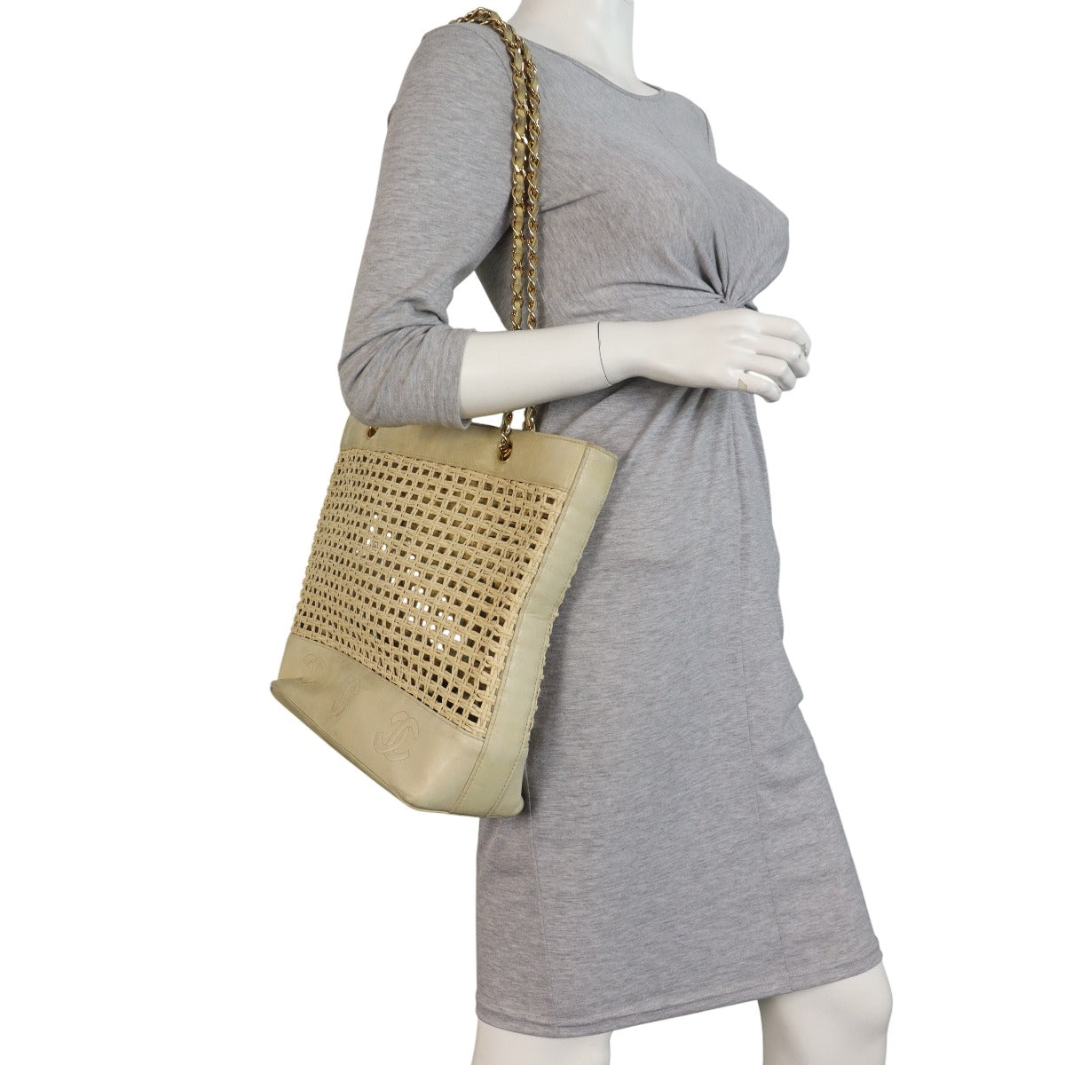 Chanel CC Raffia Tote