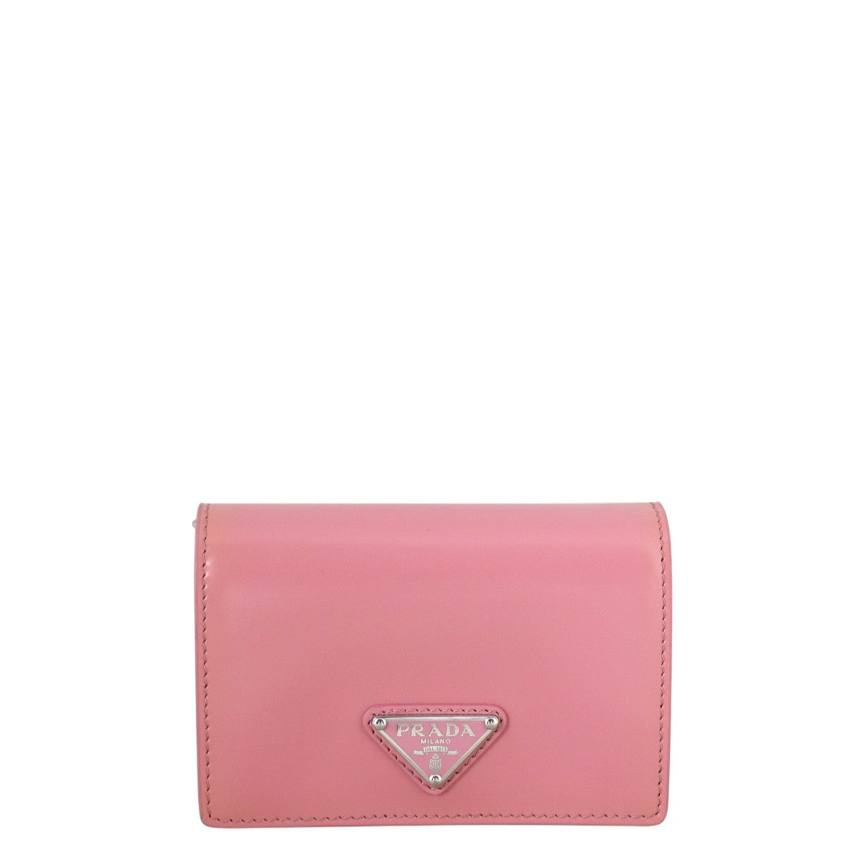 Prada Brushed Leather Chain Card Holder