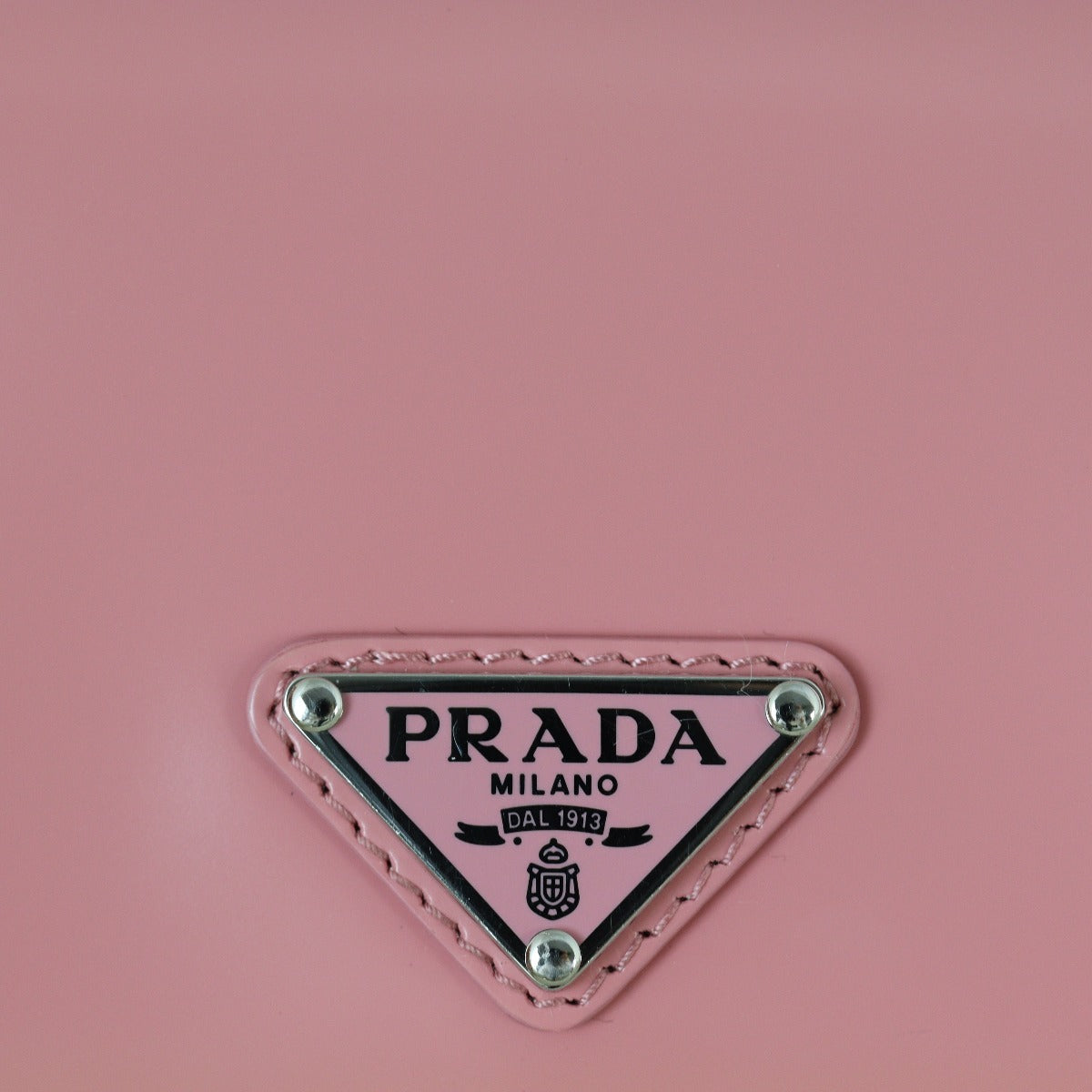 Prada Brushed Leather Chain Card Holder