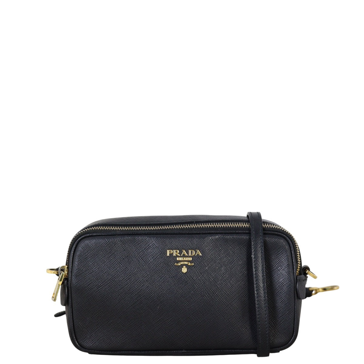 Prada Saffiano Lux Double Zip Camera Bag