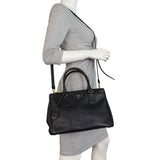 Prada Saffiano Lux Galleria Double Zip Tote Small