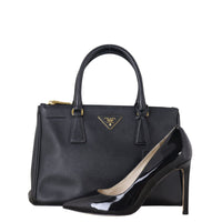 Prada Saffiano Lux Galleria Double Zip Tote Small