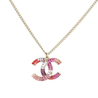 Chanel CC Crystal Pendant Necklace