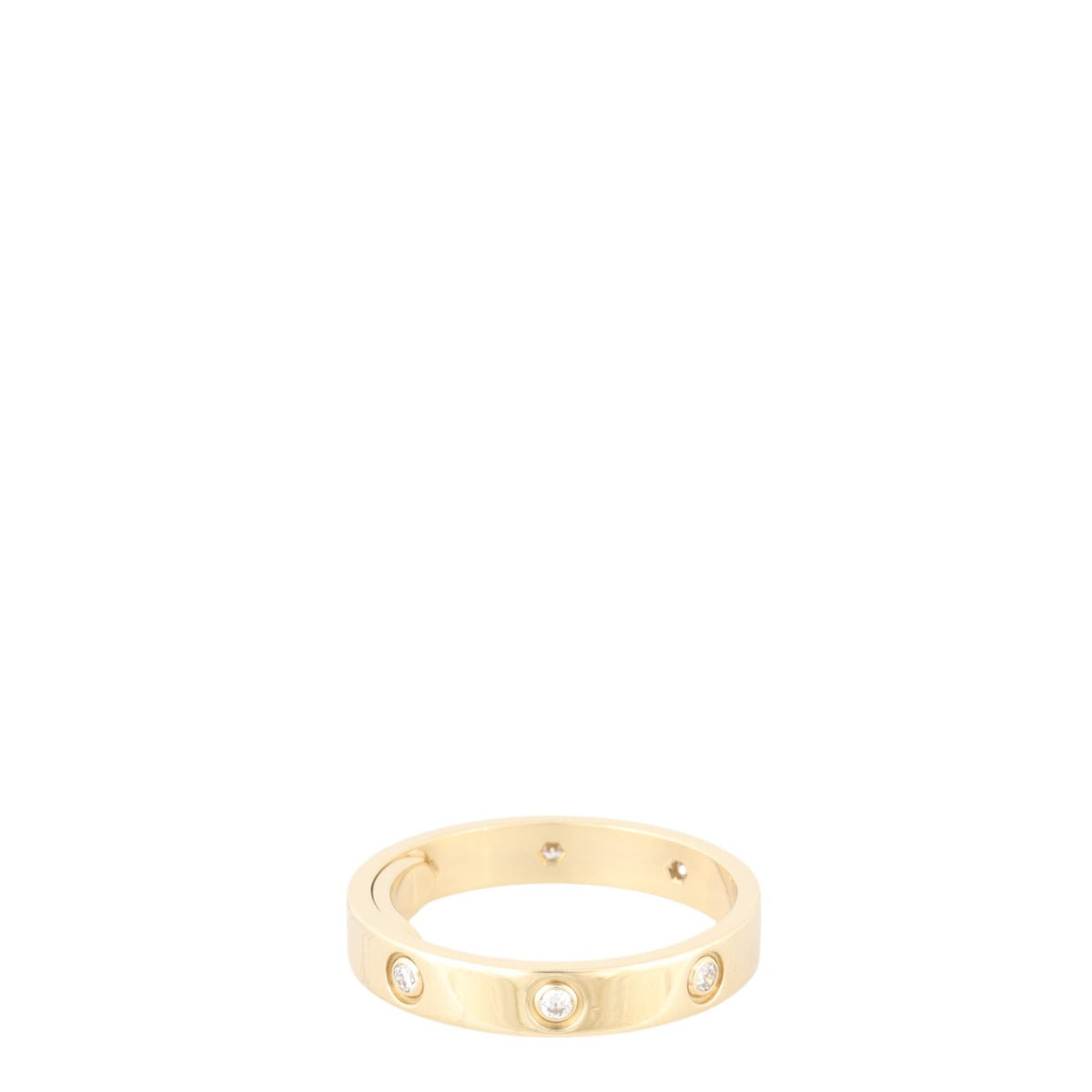 Cartier Love Ring Small 18k Yellow Gold 8 Diamonds