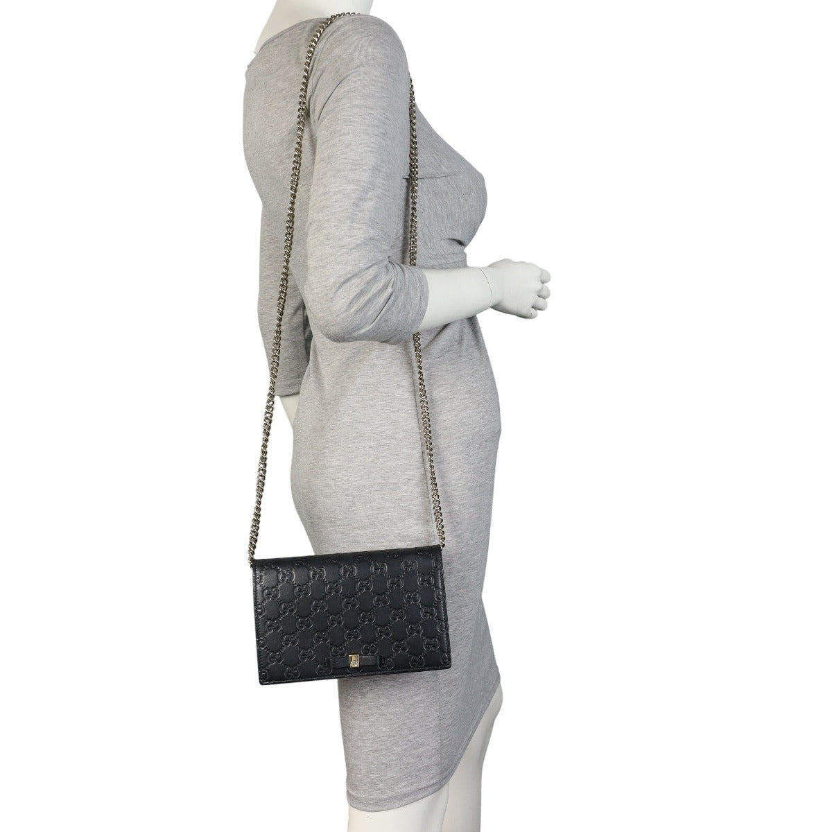 Gucci Guccissima Bow Wallet on Chain