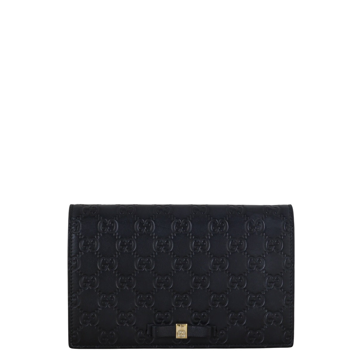 Gucci Guccissima Bow Wallet on Chain