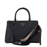 Prada Saffiano Lux Galleria Double Zip Tote Small