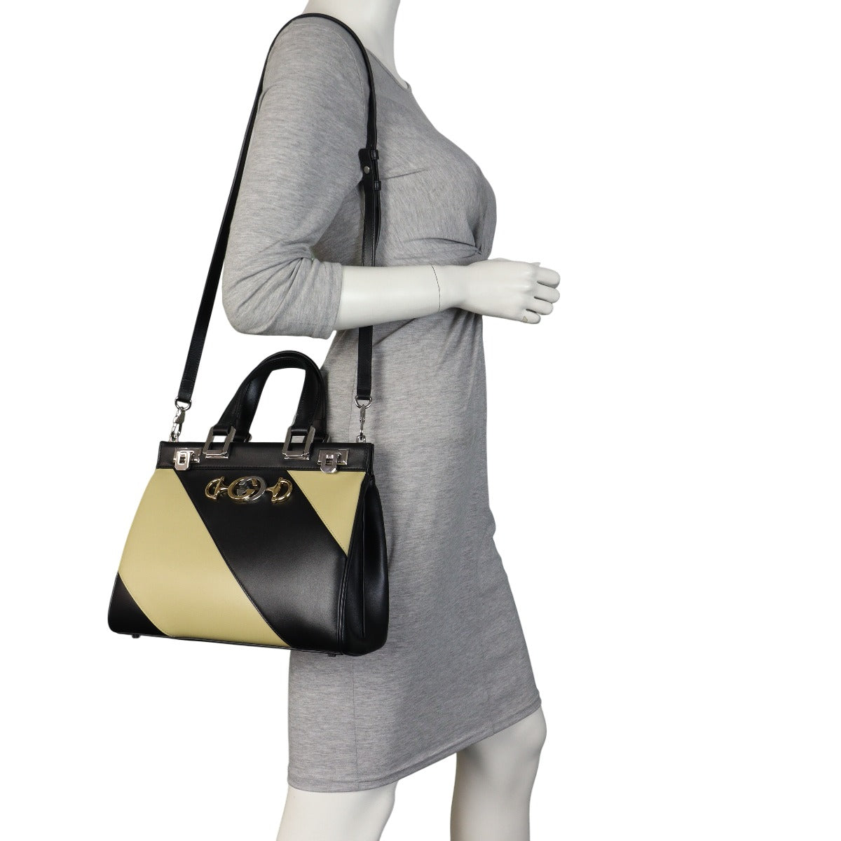 Gucci Zumi Diagonal Stripe Small Tote