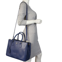 Prada Saffiano Lux Galleria Double Zip Tote Medium