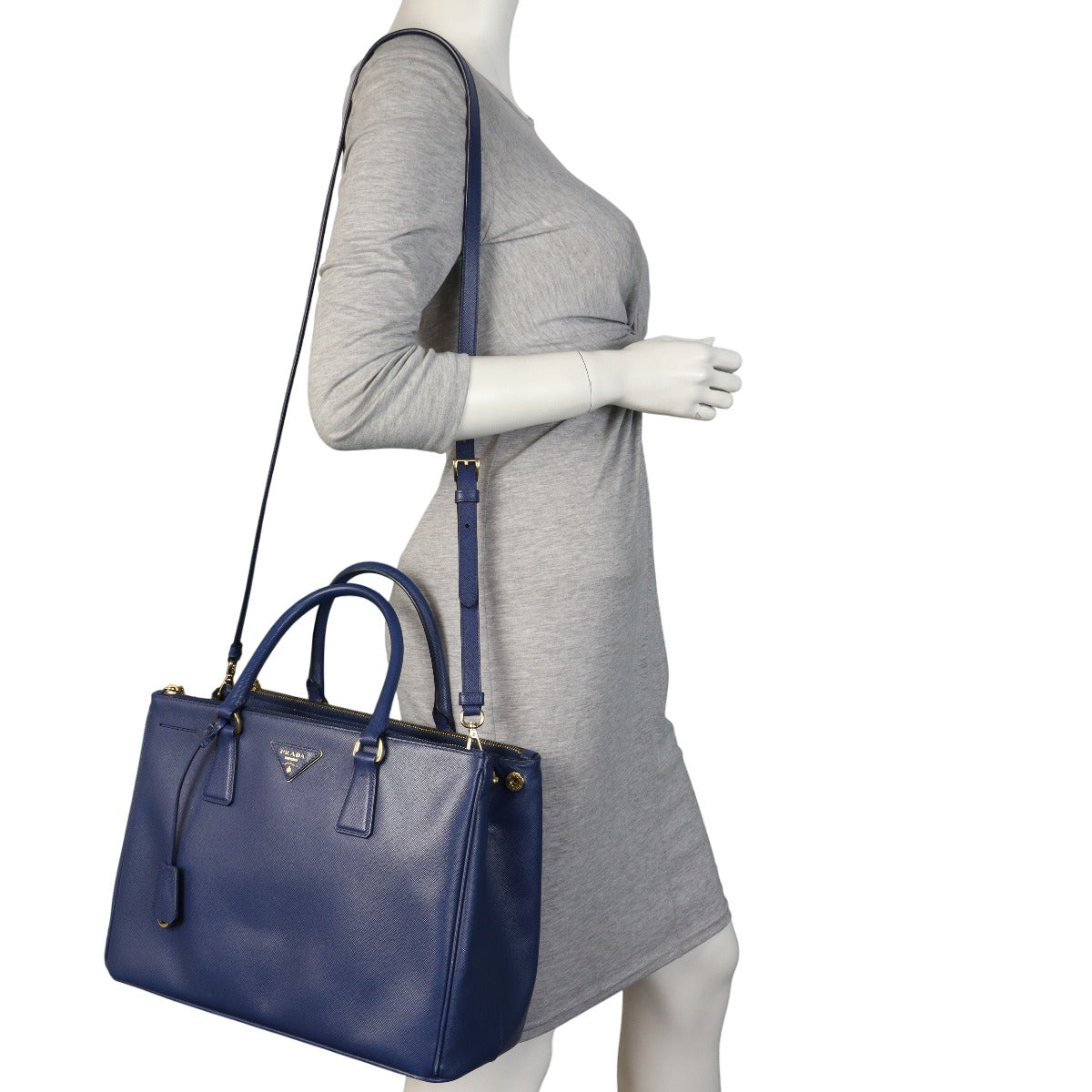 Prada Saffiano Lux Galleria Double Zip Tote Medium