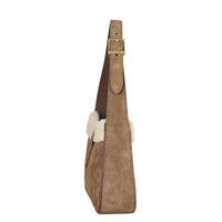 Saint Laurent Le 5 a 7 Hobo Suede Shearling