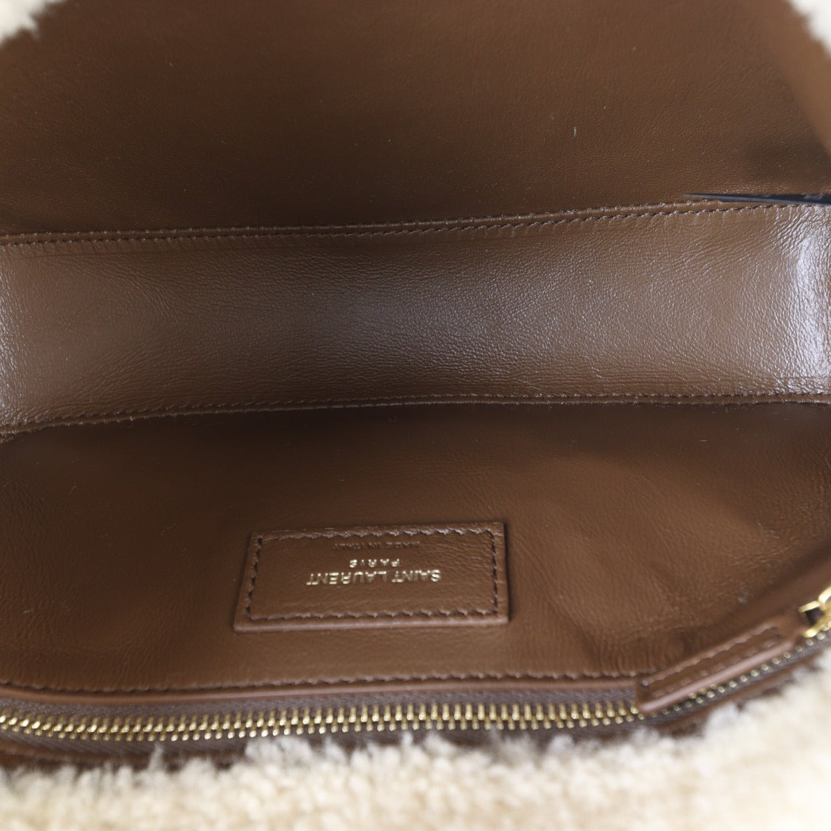 Saint Laurent Le 5 a 7 Hobo Suede Shearling