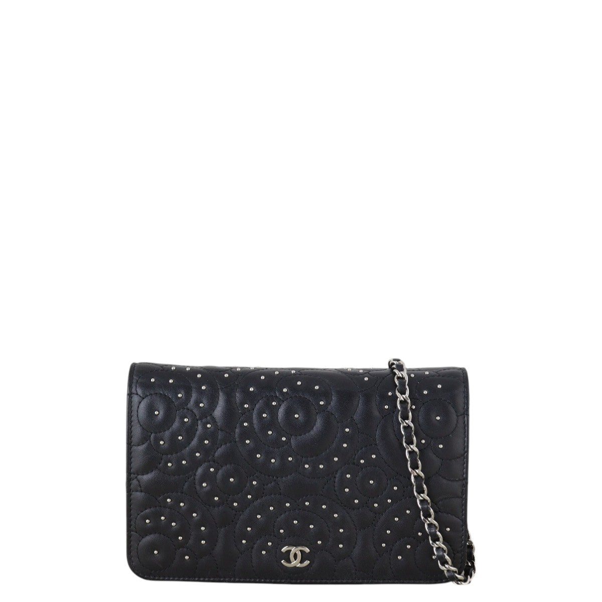 Chanel Camellia Studded Wallet on Chain