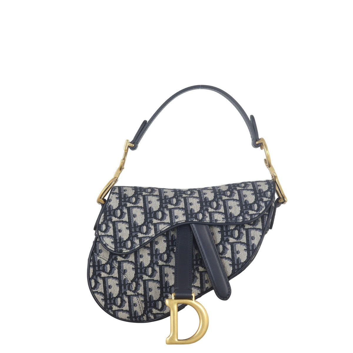 Dior Saddle Bag Mini Oblique with Embroidered Strap