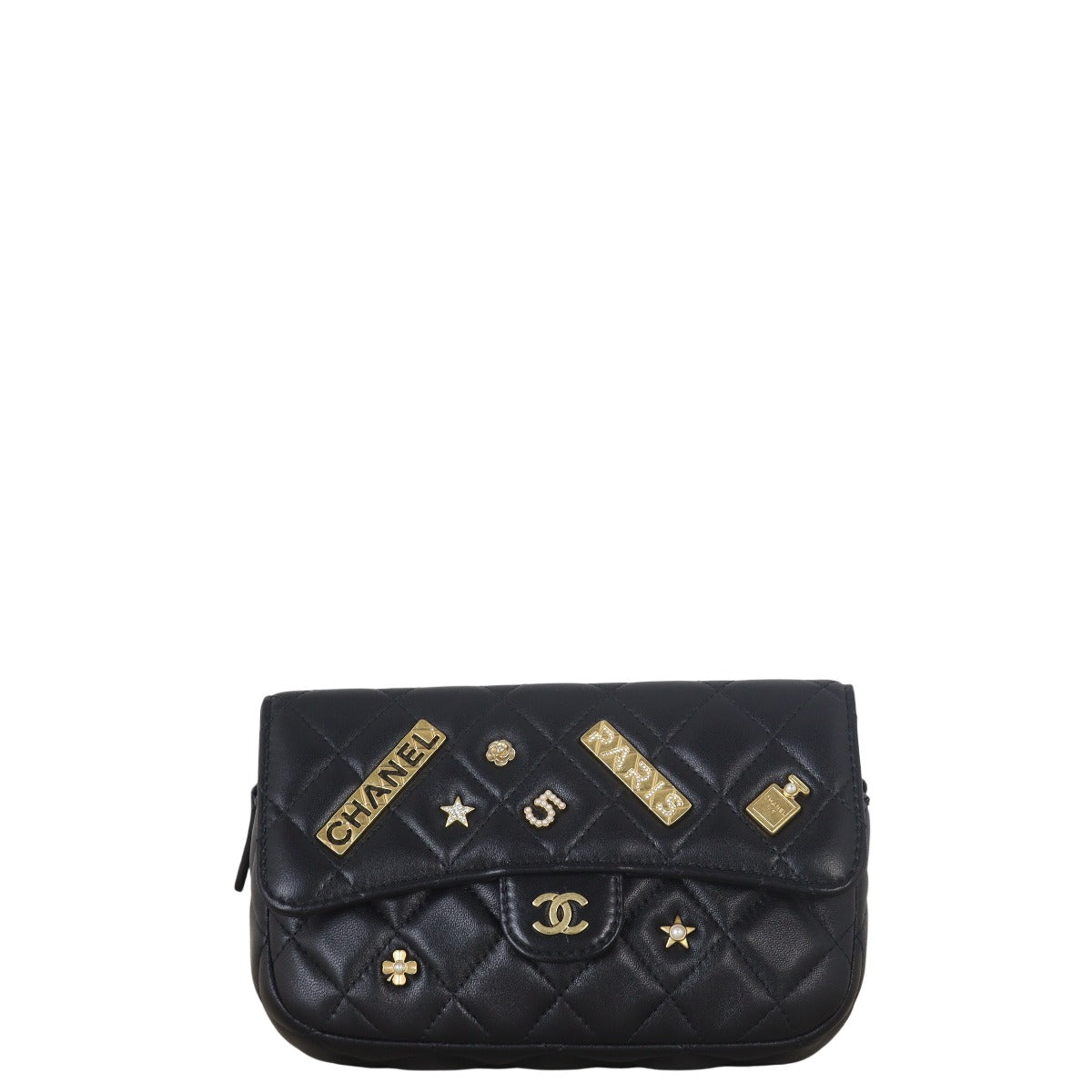 Chanel Classic Flap Phone Holder on Chain Lucky Charms