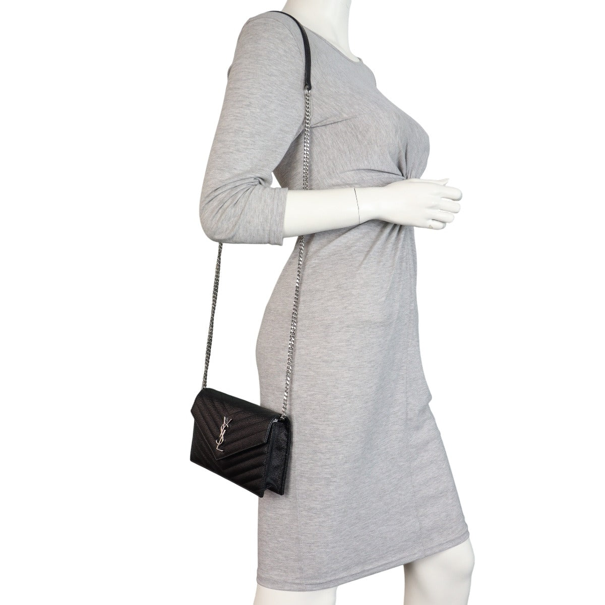 Saint Laurent Cassandre Envelope Chain Wallet