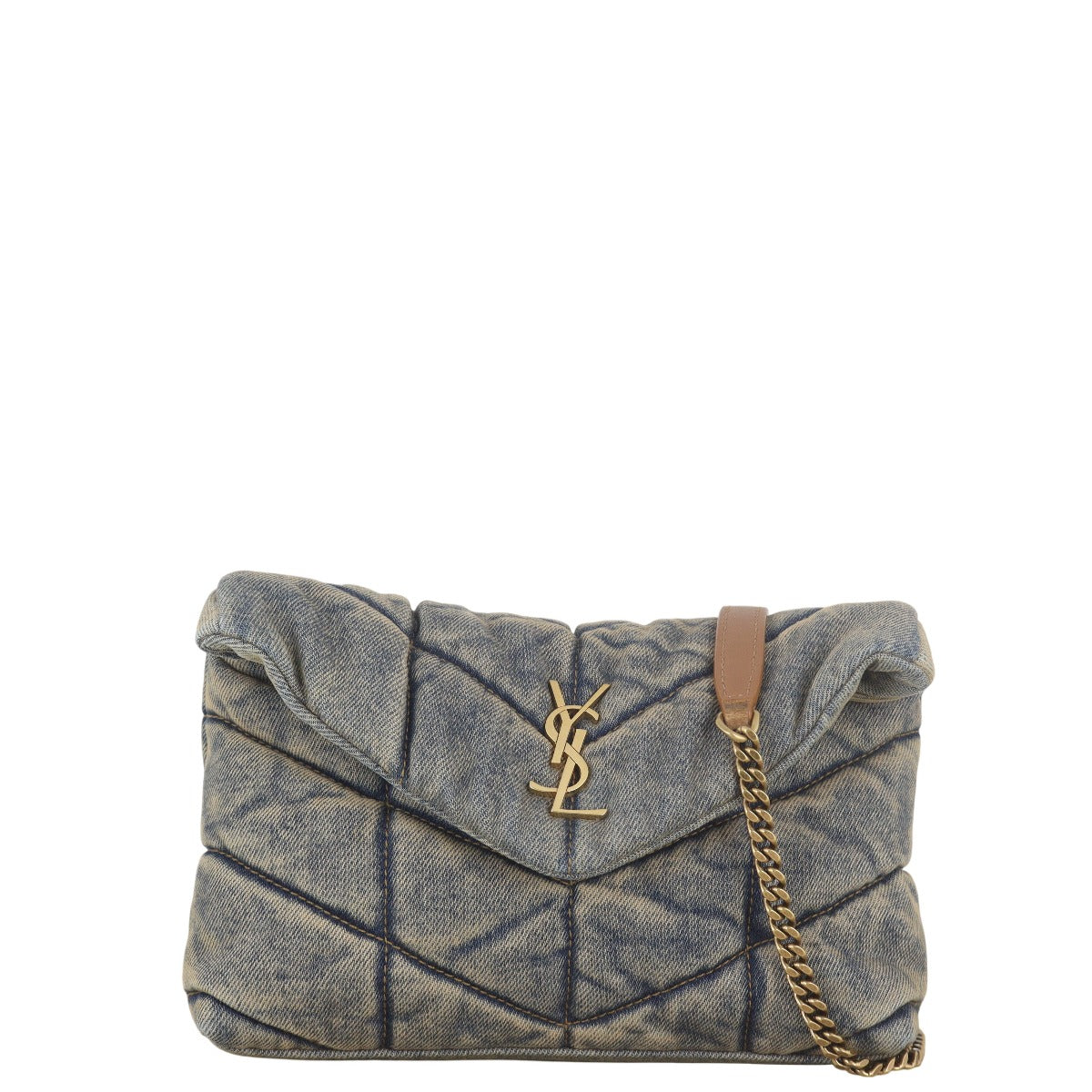 Saint Laurent Puffer Toy Chain Bag Denim