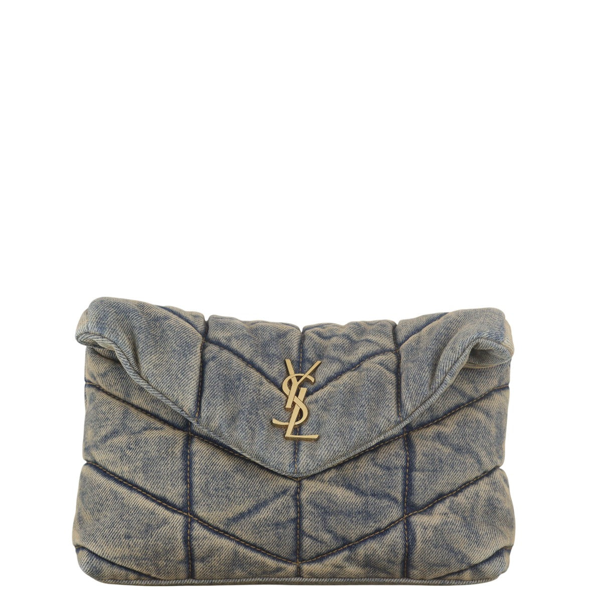 Saint Laurent Puffer Toy Chain Bag Denim