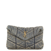 Saint Laurent Puffer Toy Chain Bag Denim