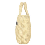 Prada Raffia Logo Tote Small