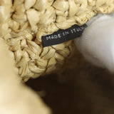 Prada Raffia Logo Tote Small