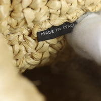 Prada Raffia Logo Tote Small