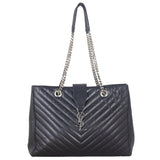 Saint Laurent Chevron Shopping Tote