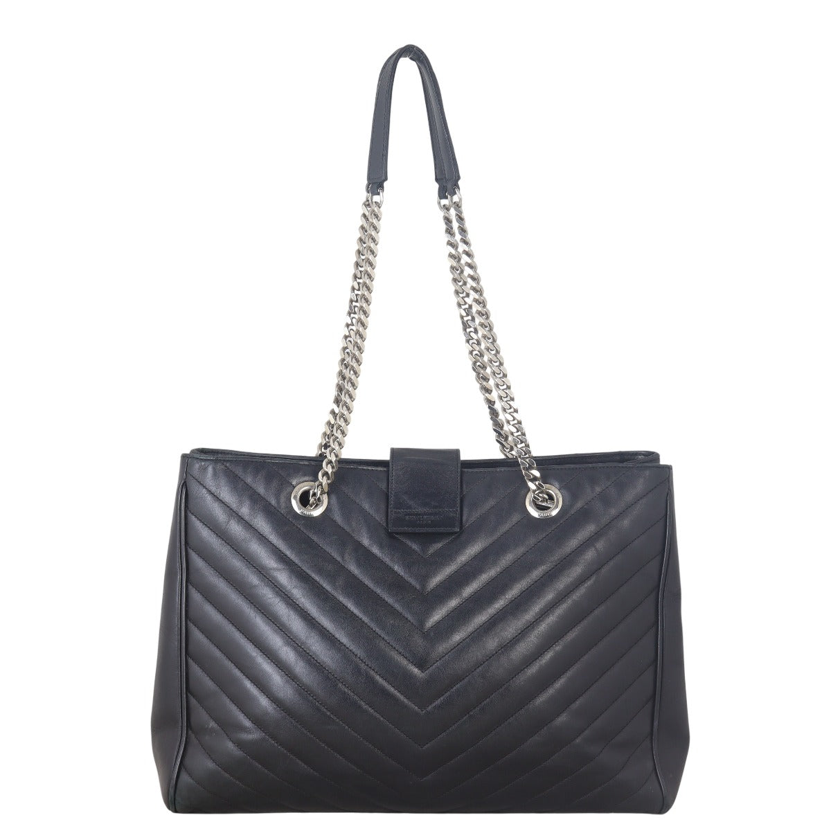 Saint Laurent Chevron Shopping Tote