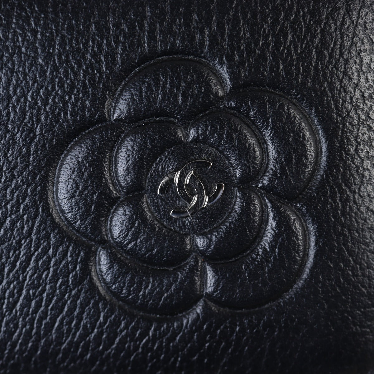 Chanel Camellia Embossed Flap Wallet