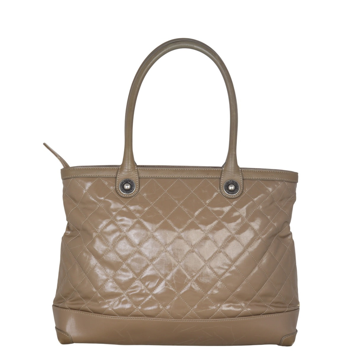 Chanel CC Patent Canvas Tote