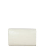 Saint Laurent Uptown Chain Wallet Croc-Embossed