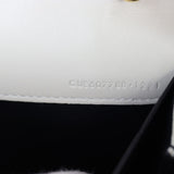 Saint Laurent Uptown Chain Wallet Croc-Embossed