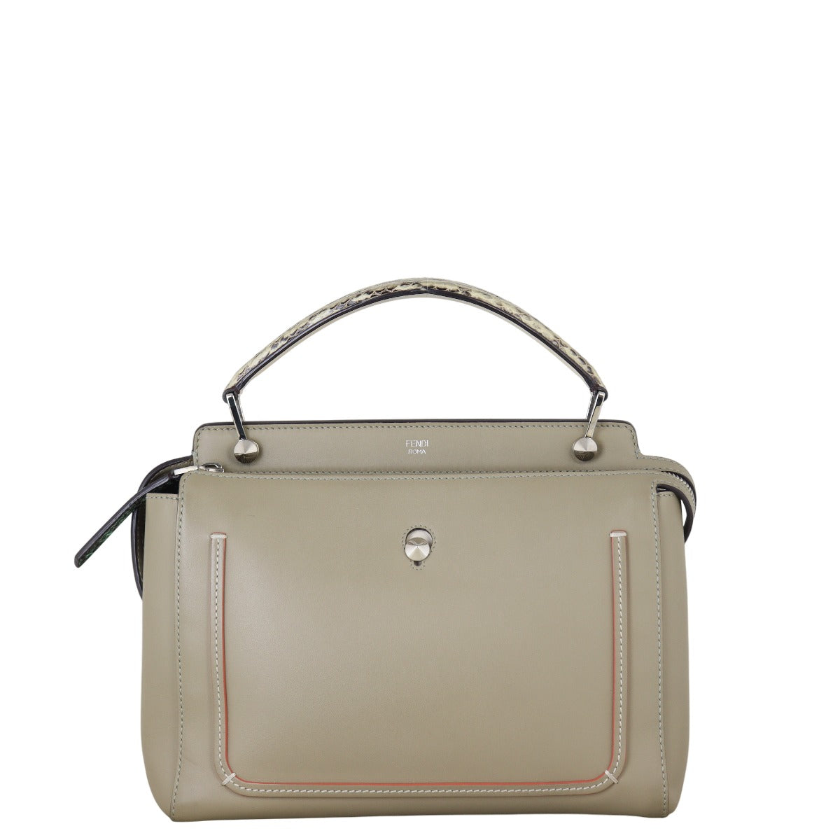 Fendi DotCom Top Handle Bag Python
