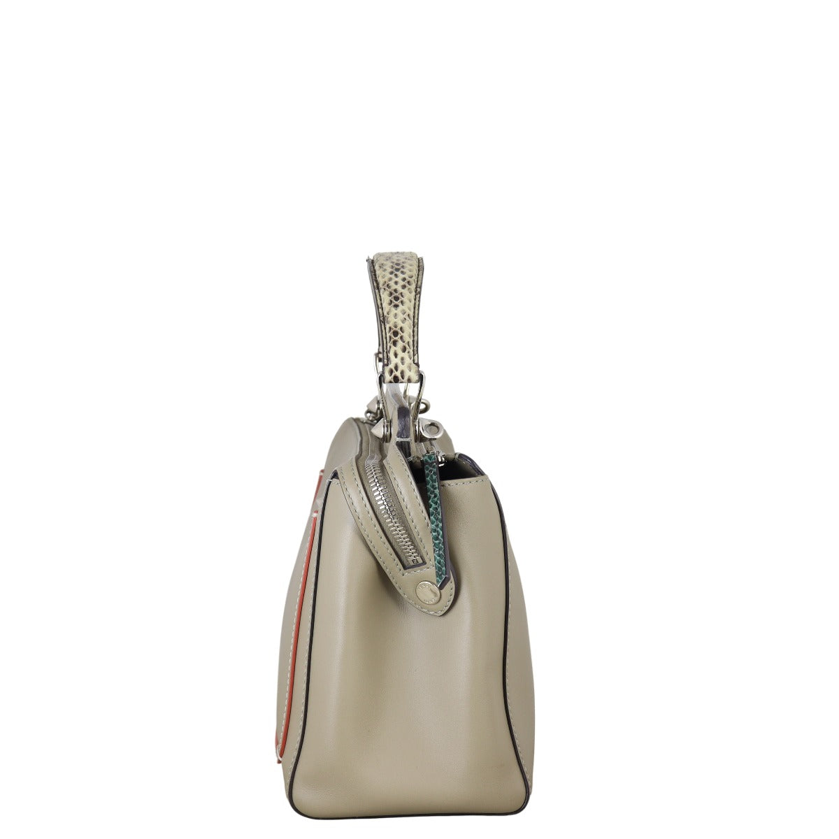 Fendi DotCom Top Handle Bag Python