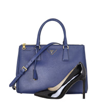 Prada Saffiano Lux Galleria Double Zip Tote Medium