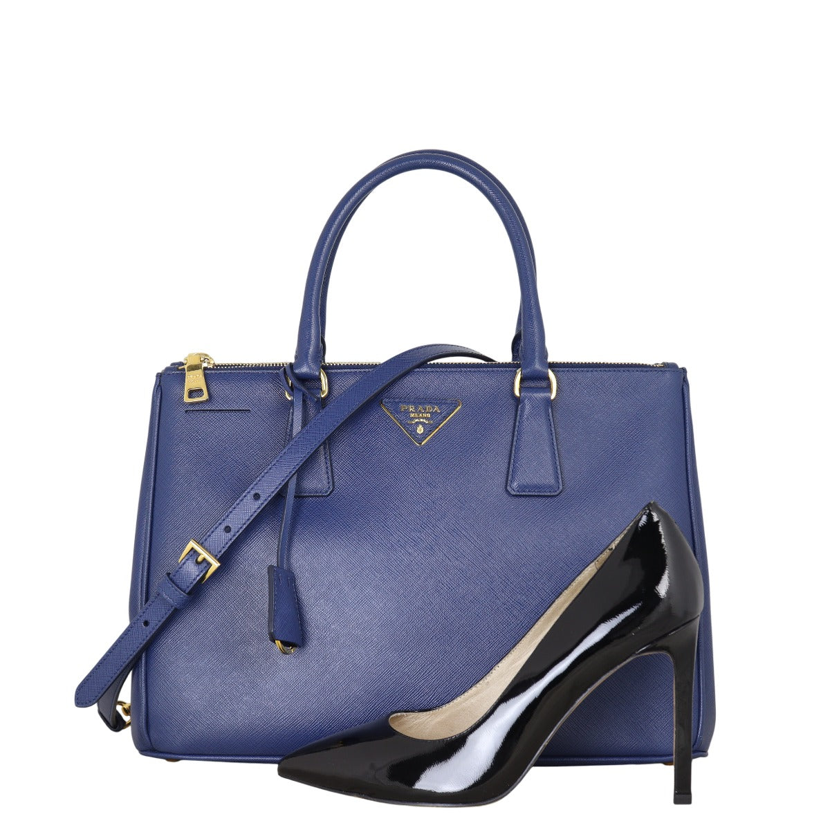 Prada Saffiano Lux Galleria Double Zip Tote Medium