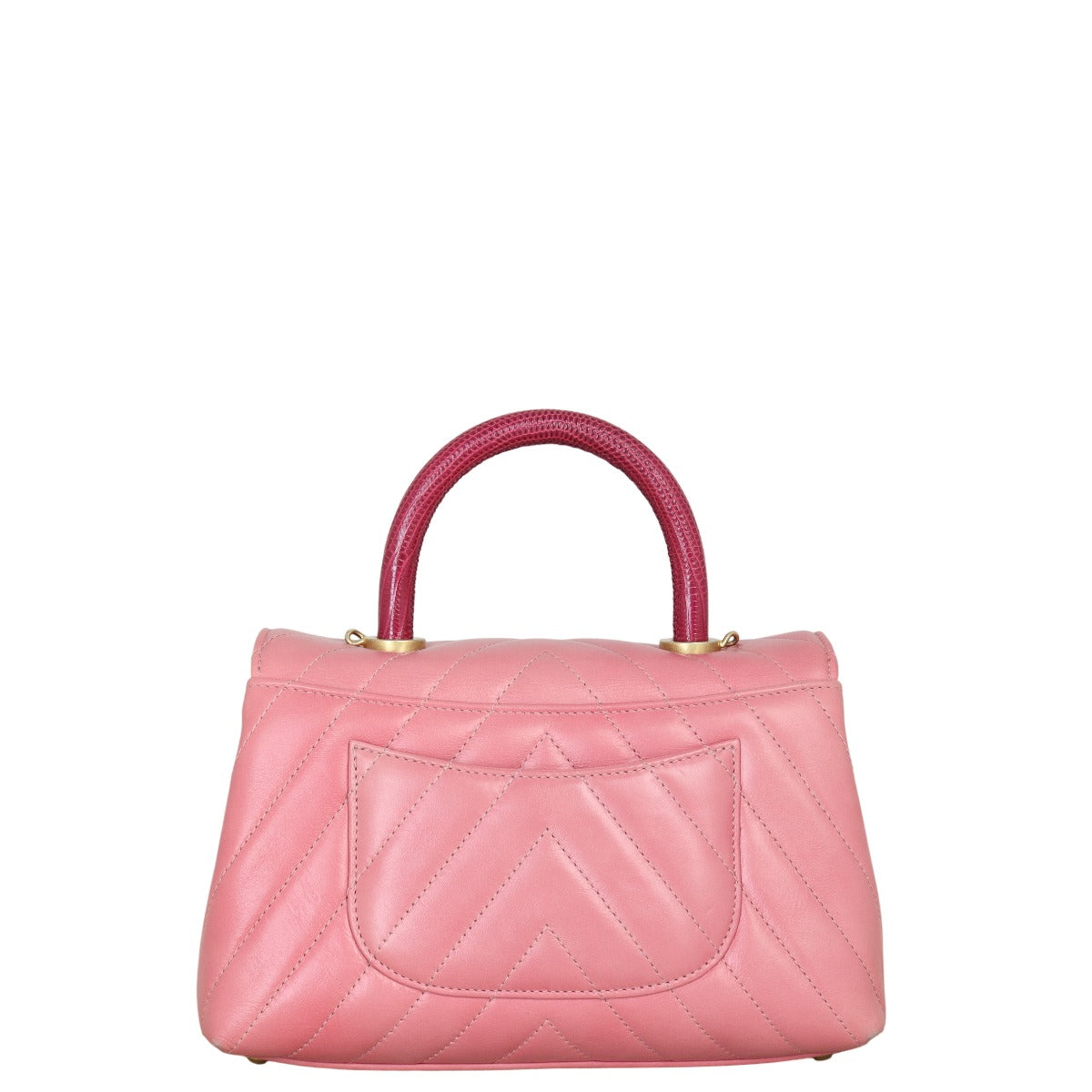 Chanel Coco Top Handle Mini Bag Chevron